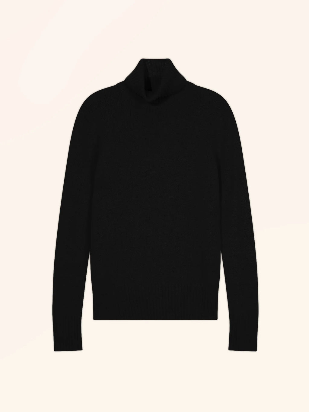 LUCIE Pull Col Roulé 4 Fils Noir