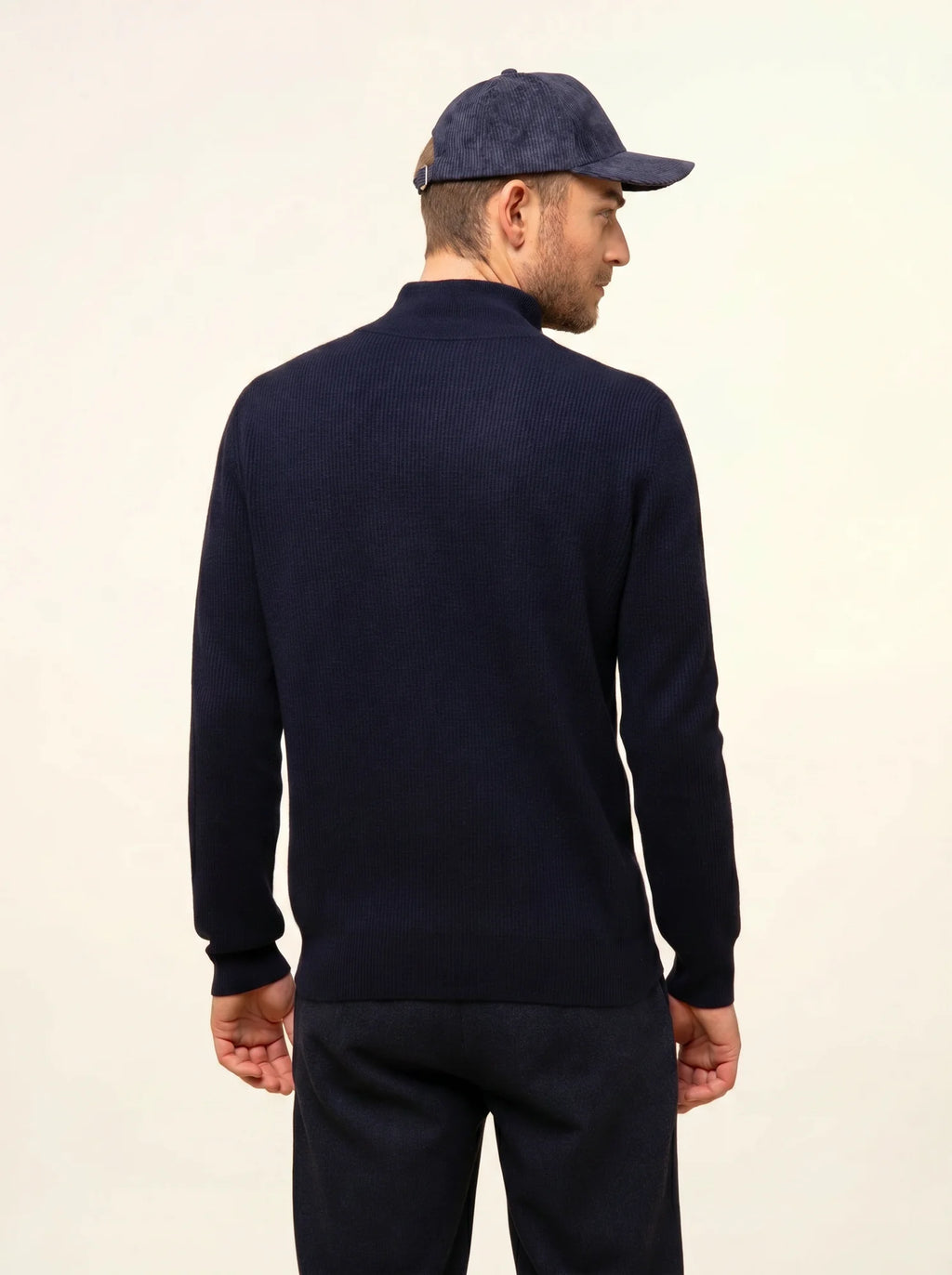 EVA Pull Col Montant Bleu Marine