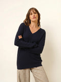 CAPUCINE Sweater V-Neck Navy