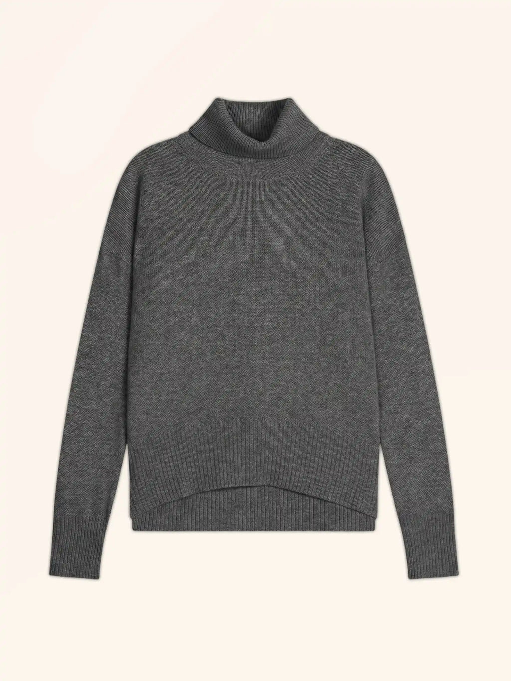 ROMANE Pullover Rollkragen 4-fädig Anthrazit meliert