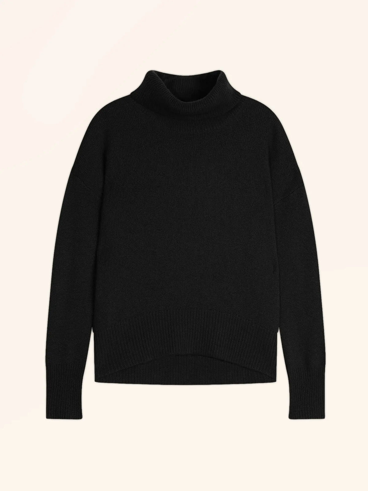 ROMANE Pullover Rollkragen 4-fädig Schwarz