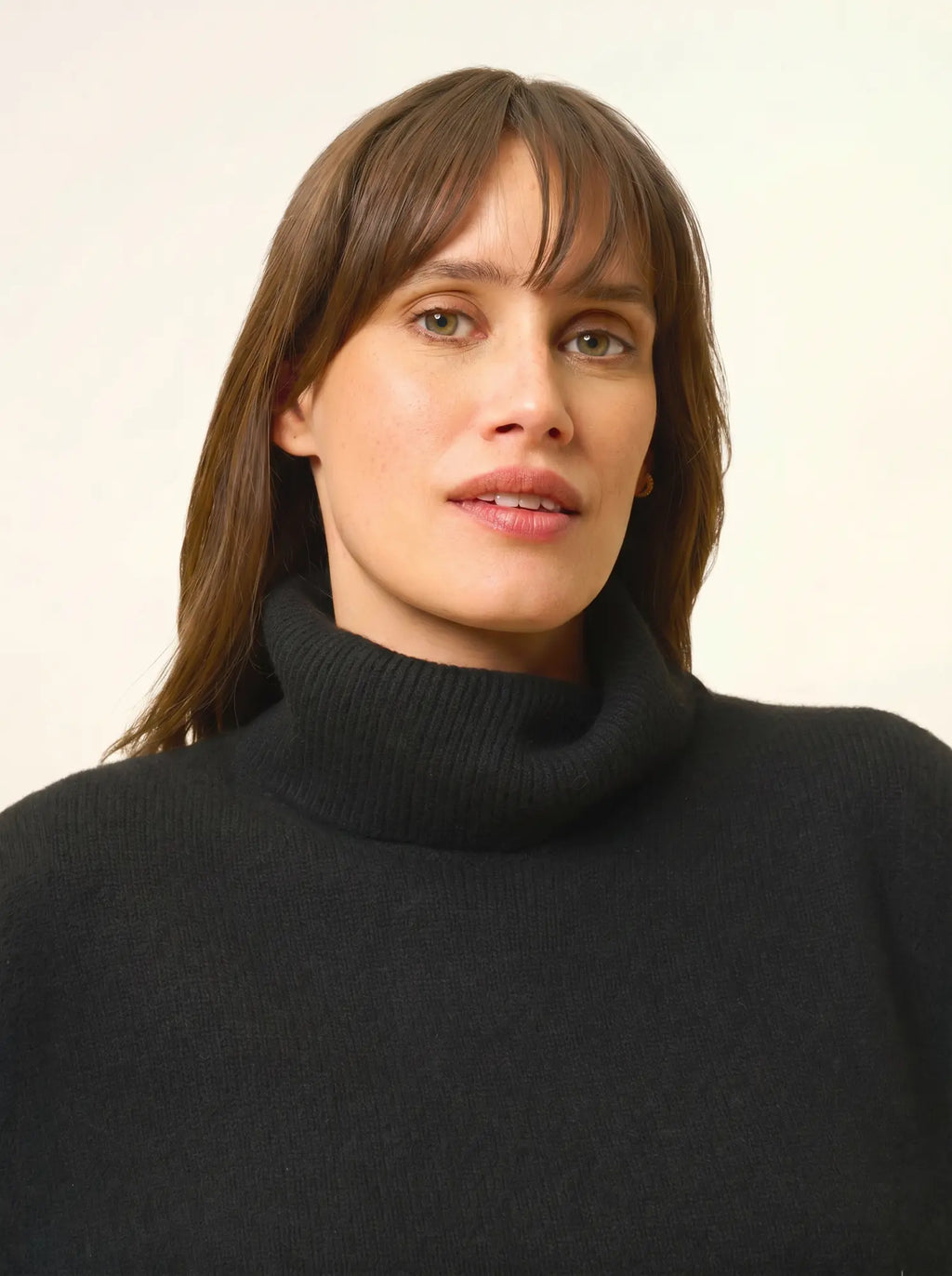 ROMANE Pullover Rollkragen 4-fädig Schwarz