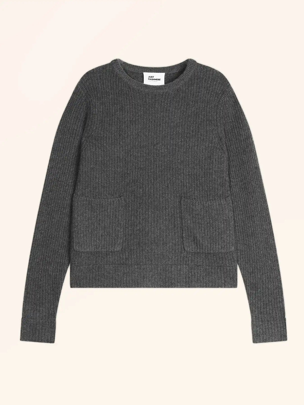INAYA Pull Col Rond 4 Fils Anthracite Chiné