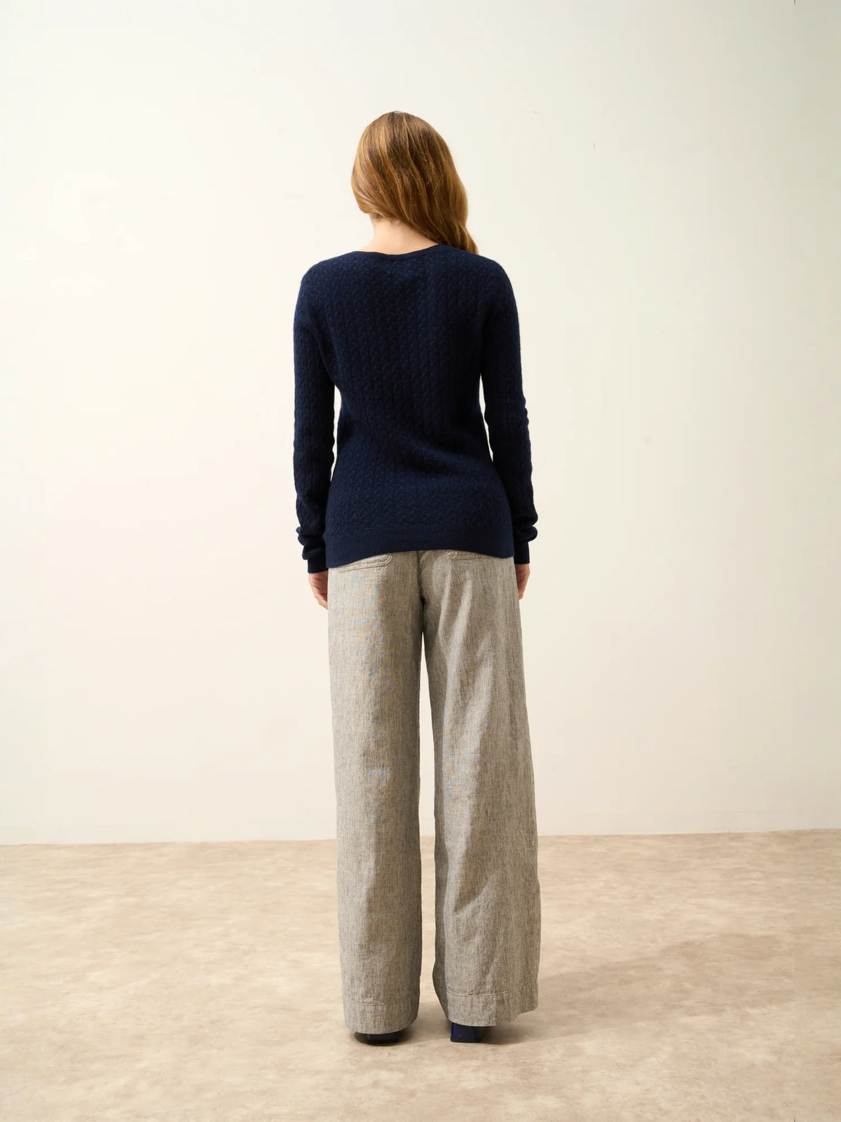 LAURA Cardigan Crew Neck Navy