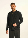 ANAIS Cardigan Col Rond Noir