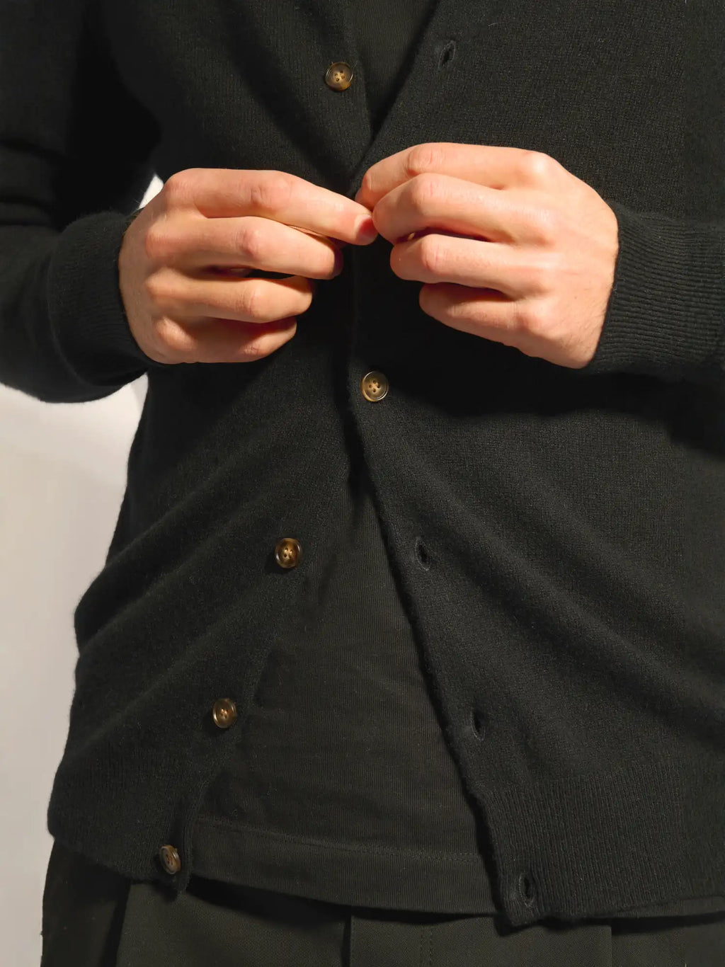 ANAIS Cardigan Col Rond Noir
