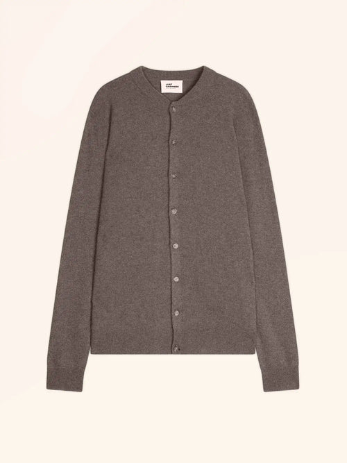 ANAIS Cardigan Crew Neck Heather Taupe