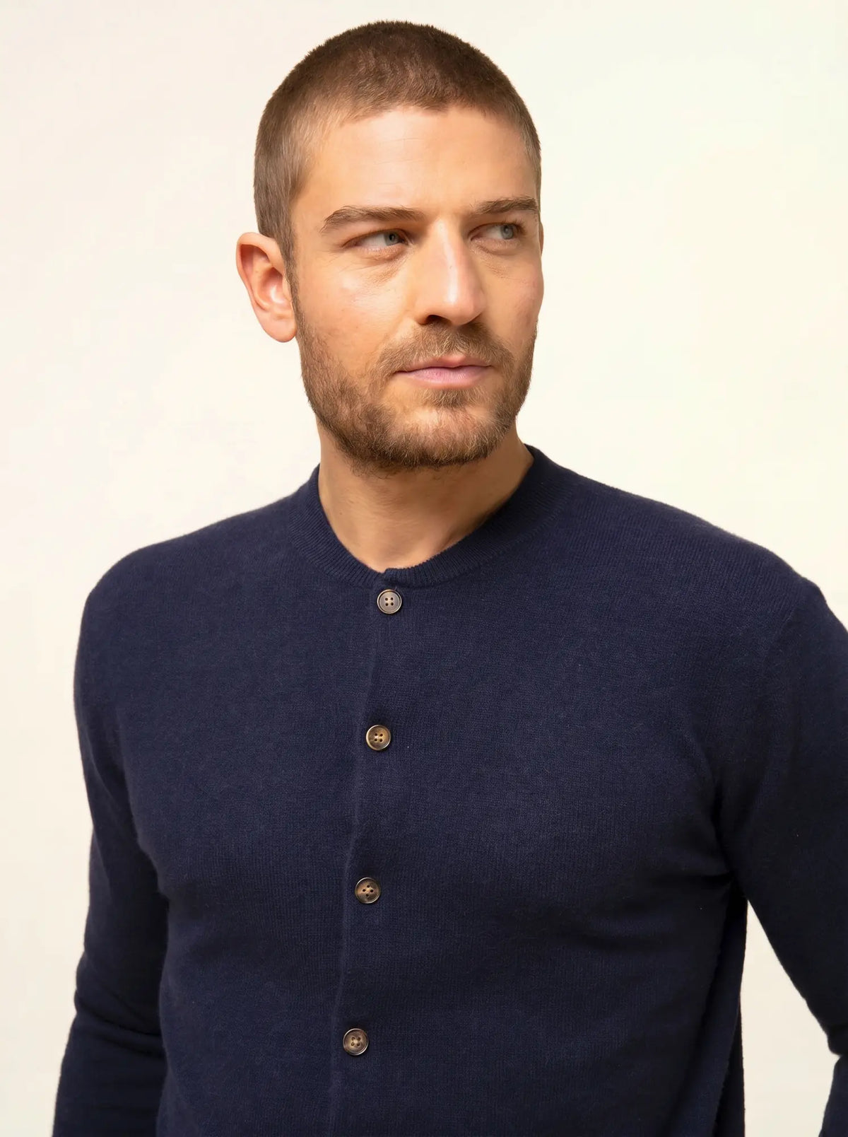ANAIS Cardigan Crew Neck Navy