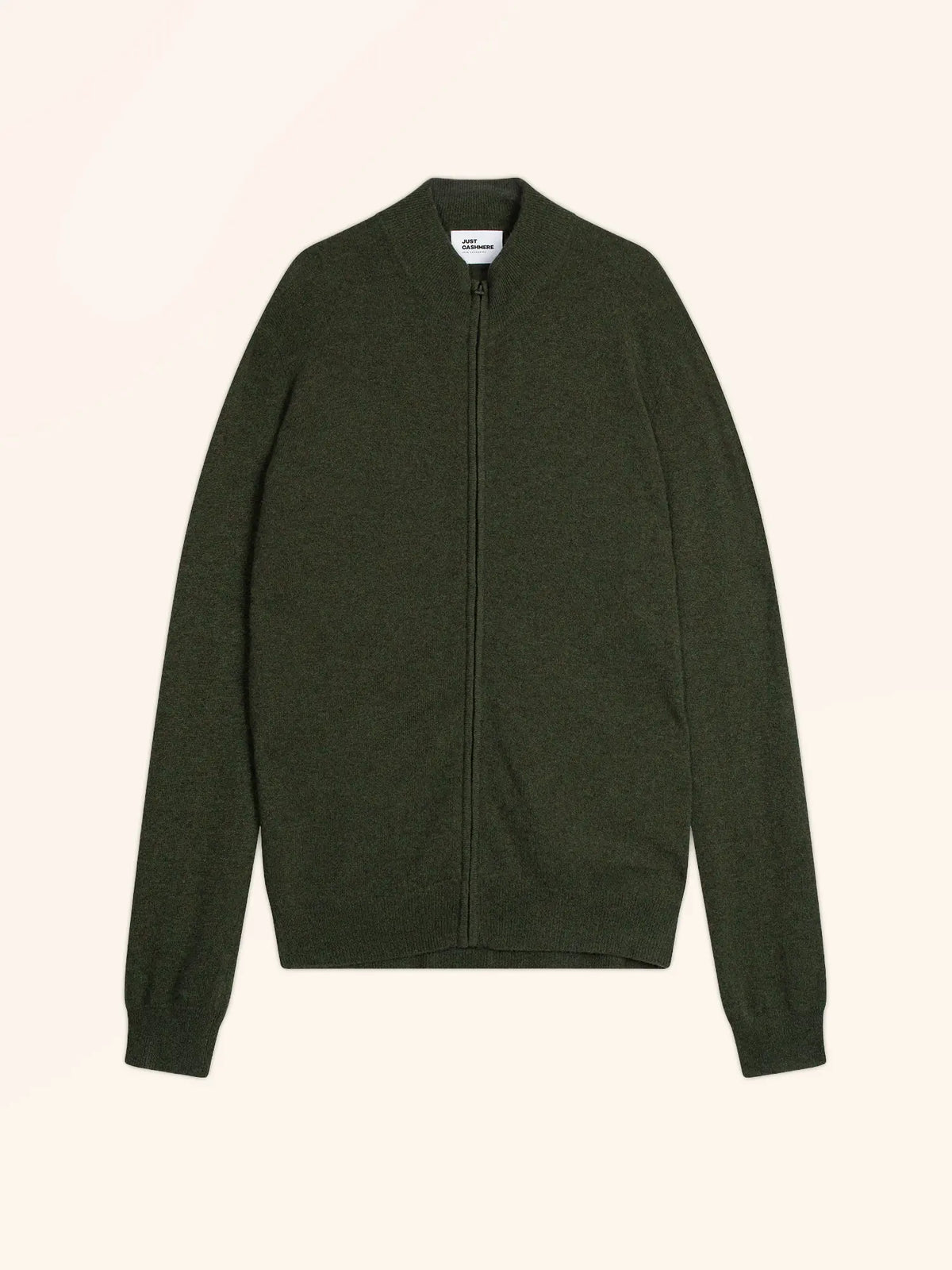 LILOU Gilet Zippé Col Montant Kaki Chiné