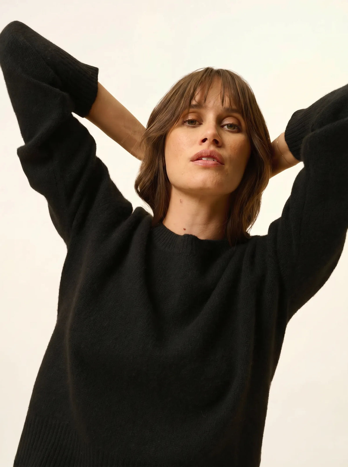 MARGAUX Pull Col Rond 6 Fils Noir