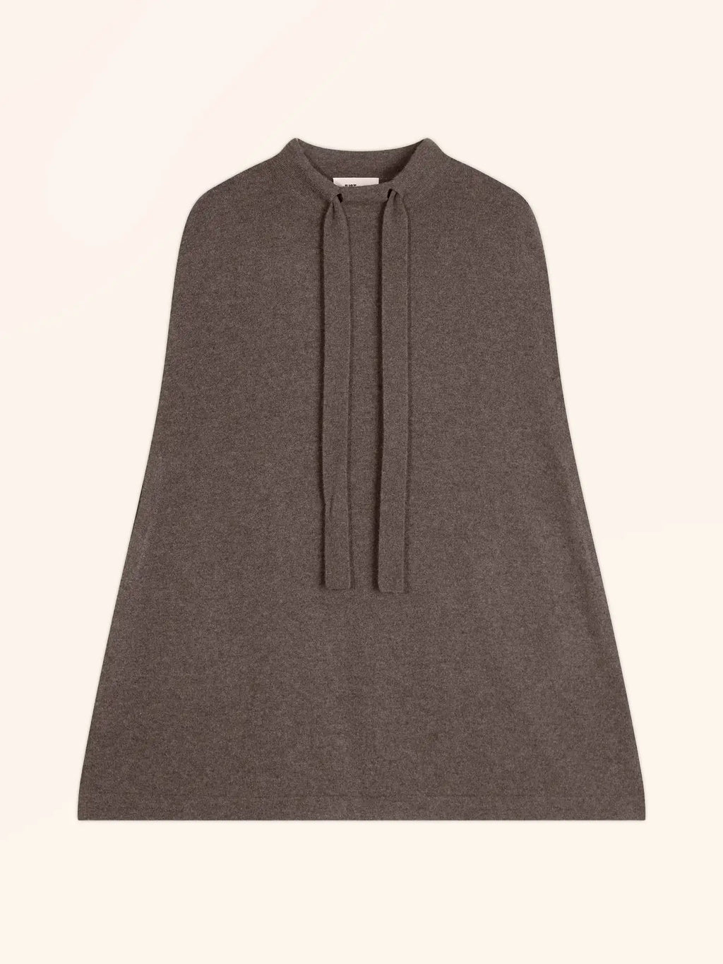MIAMAR Cape Col Rond Cordon Coulissant Taupe Chiné