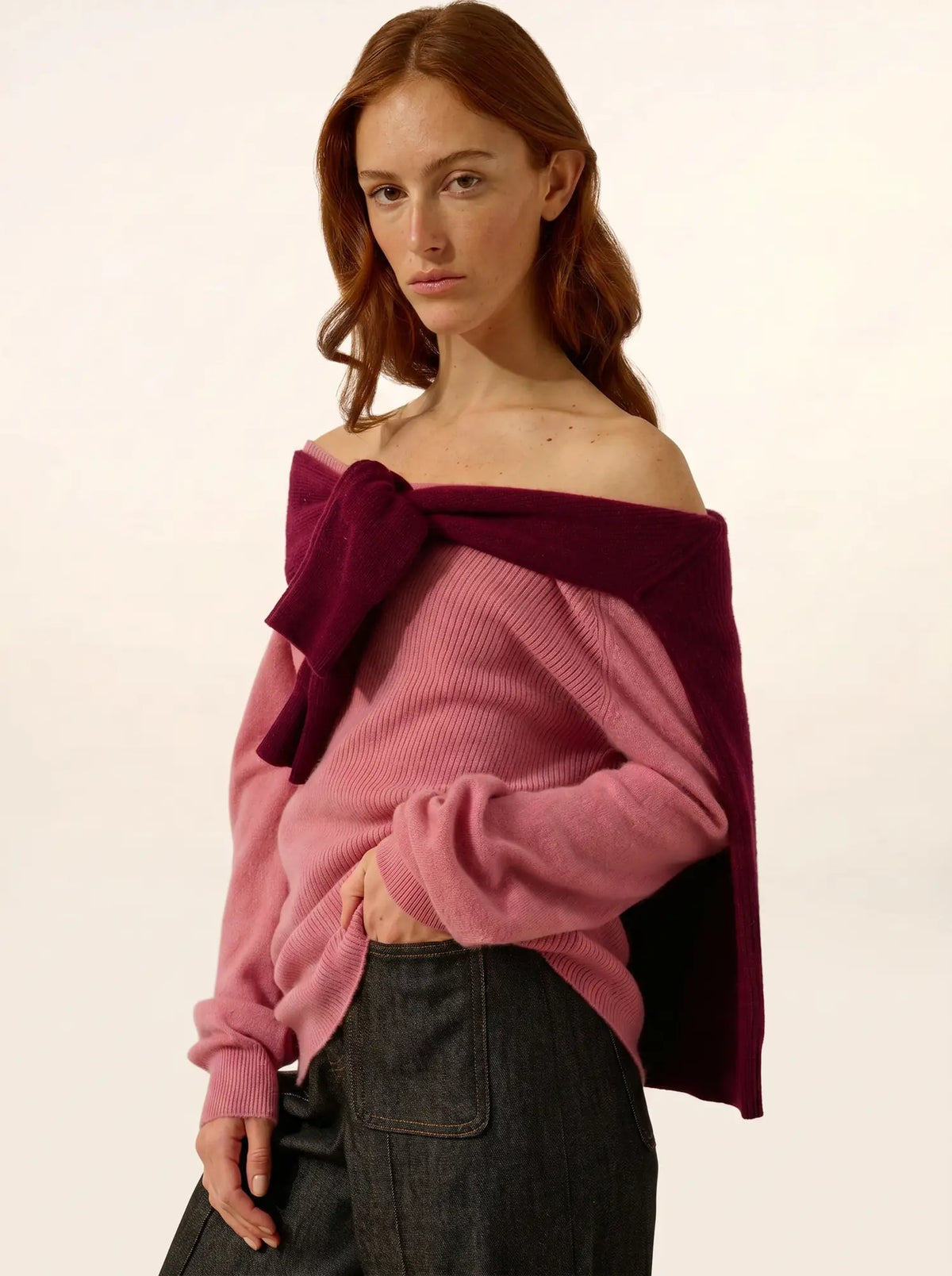TONY Sweater Boat Neck Petal