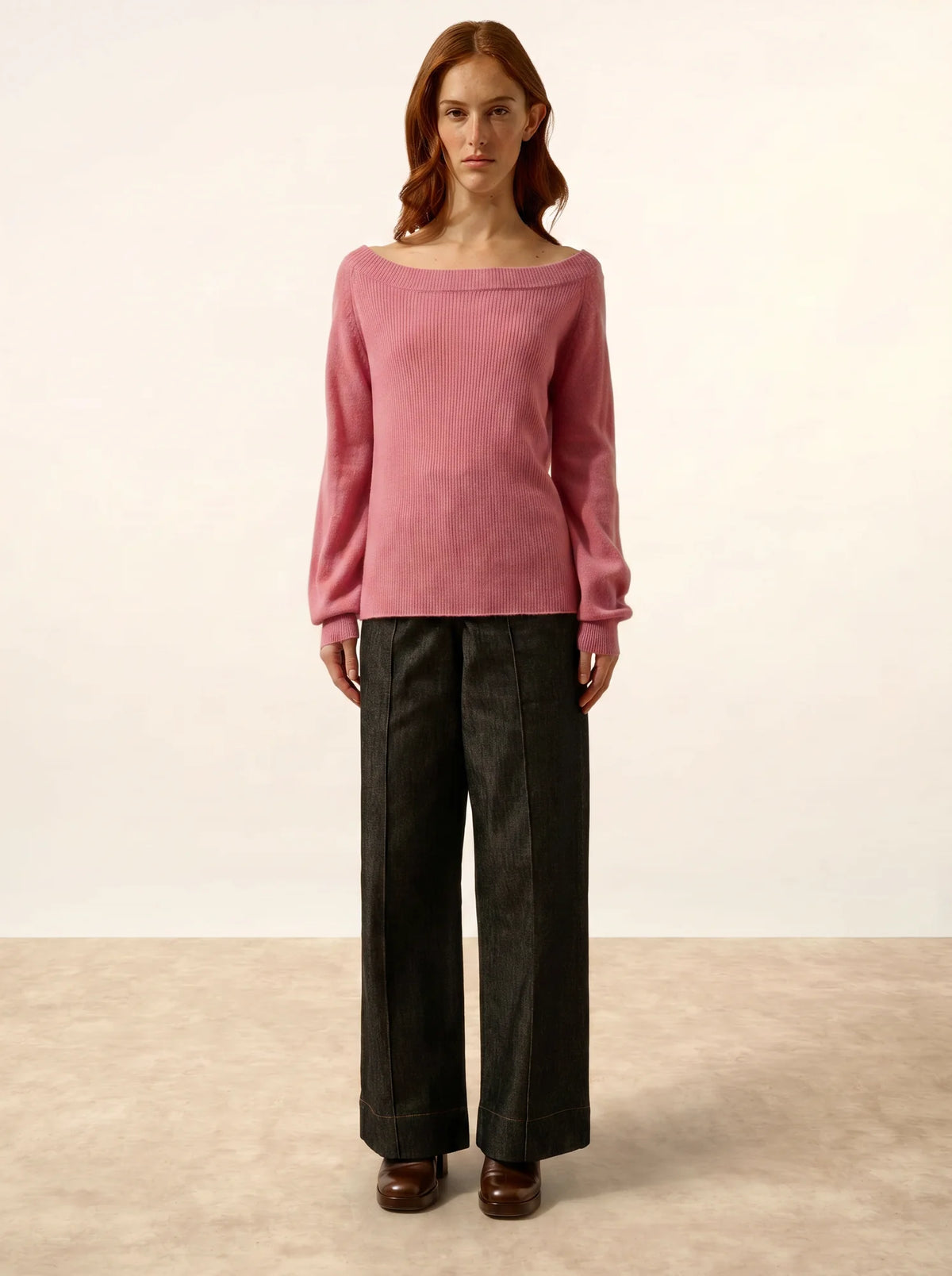 TONY Sweater Boat Neck Petal