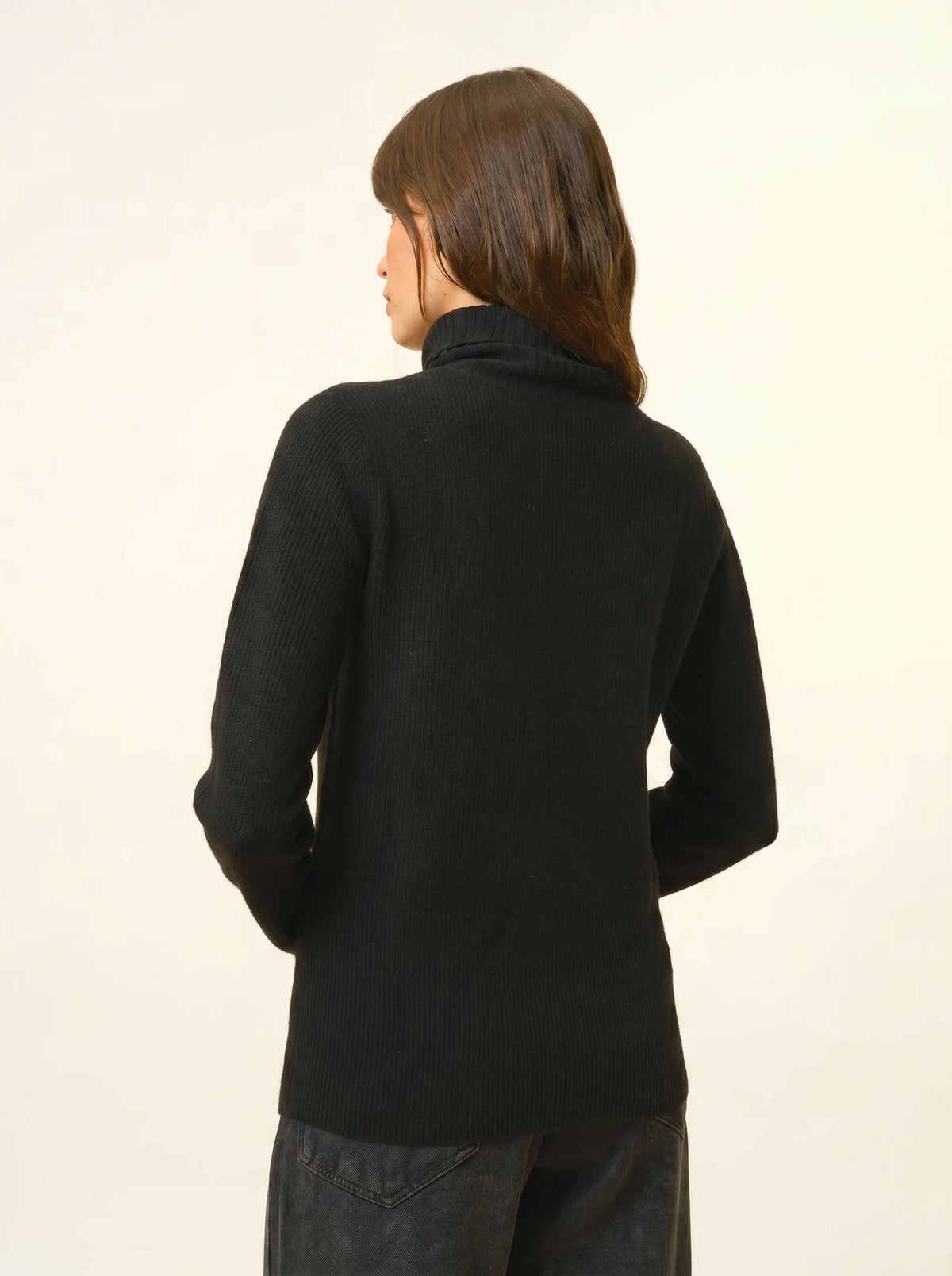 BILL Pull Col Roulé Noir