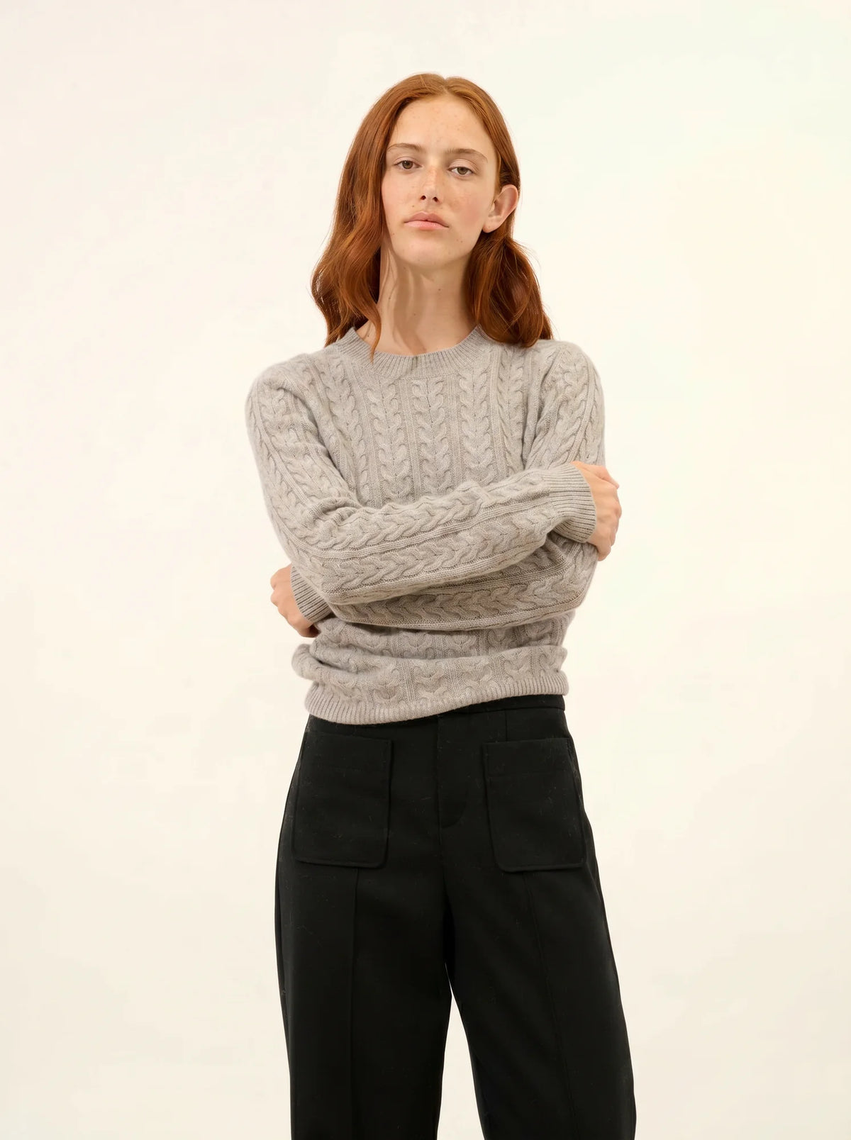 ALICE Pull Col Rond 4 Fils Nuage Chiné