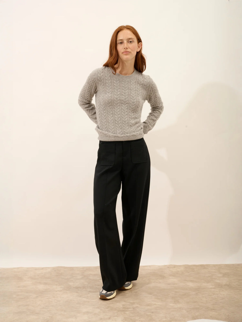 ALICE Pull Col Rond 4 Fils Nuage Chiné