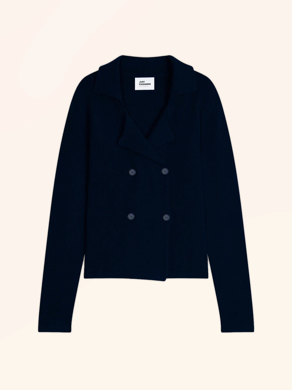 CHLOE Veste Boutonnée Col Tailleur 4 Fils Bleu Marine