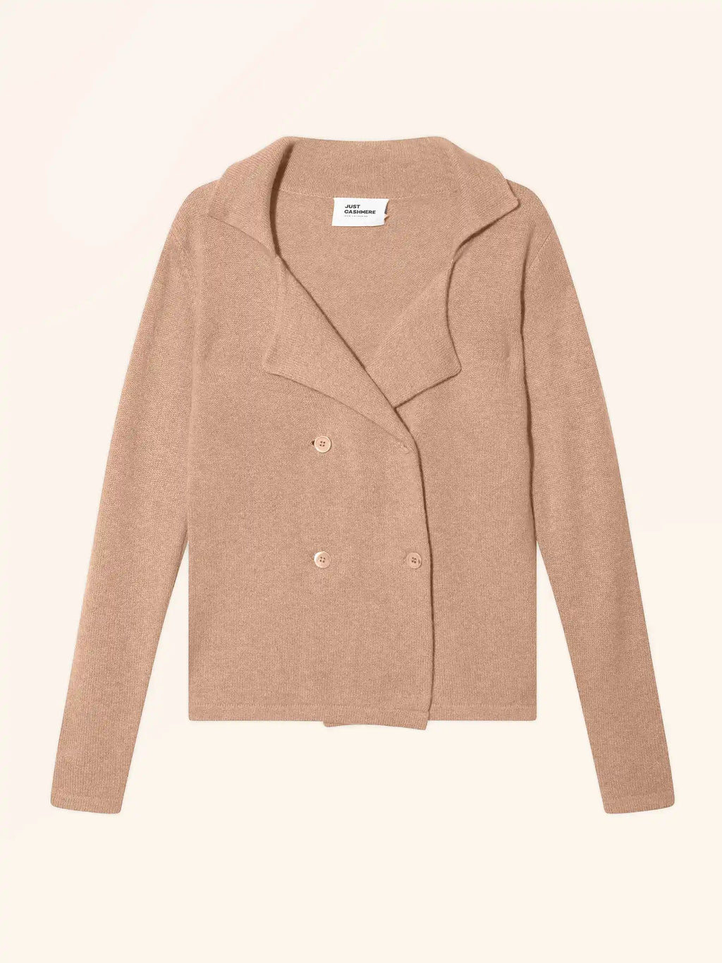 CHLOE Veste Boutonnée Col Tailleur 4 Fils Camel Chiné