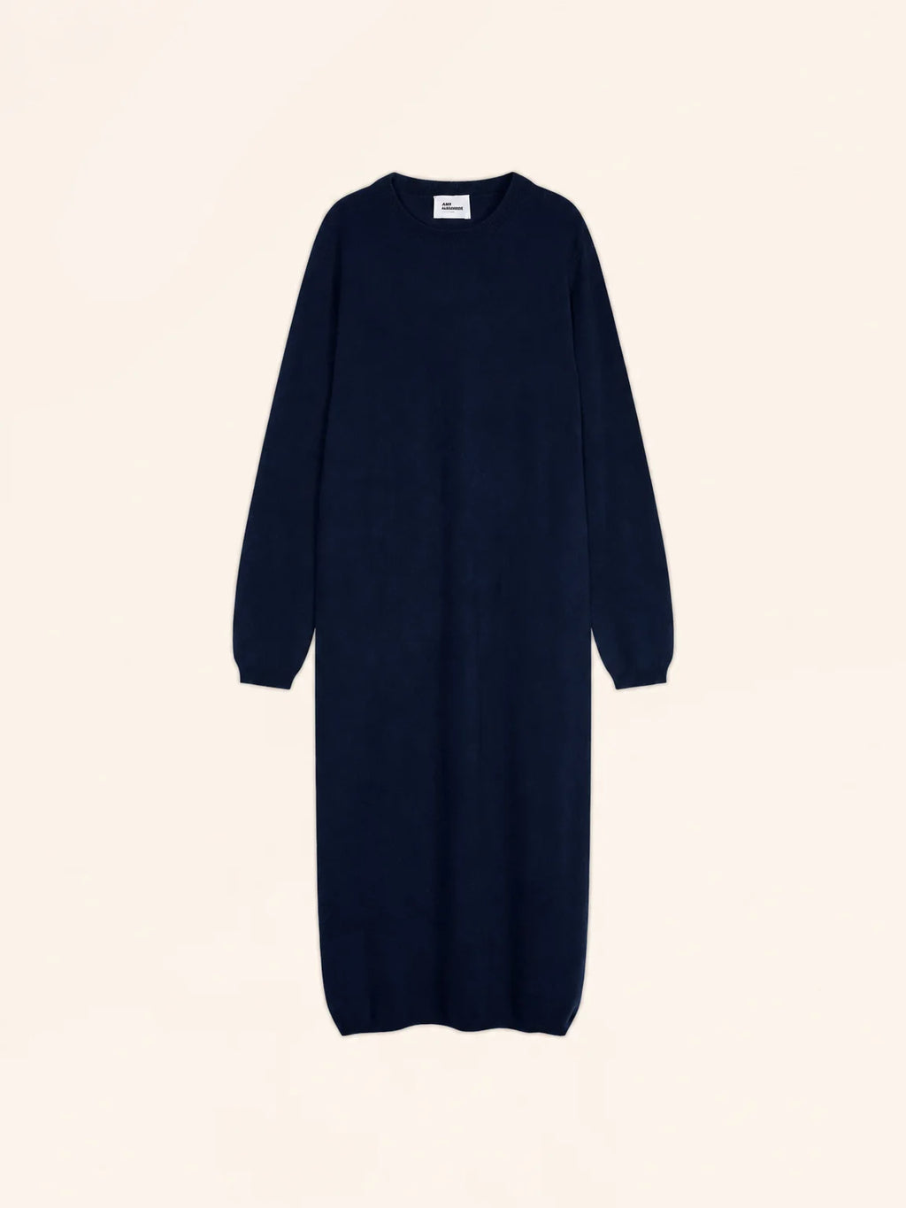 LINA Robe Col Rond Bleu Marine