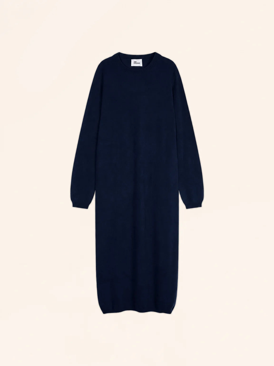 LINA Robe Col Rond Bleu Marine