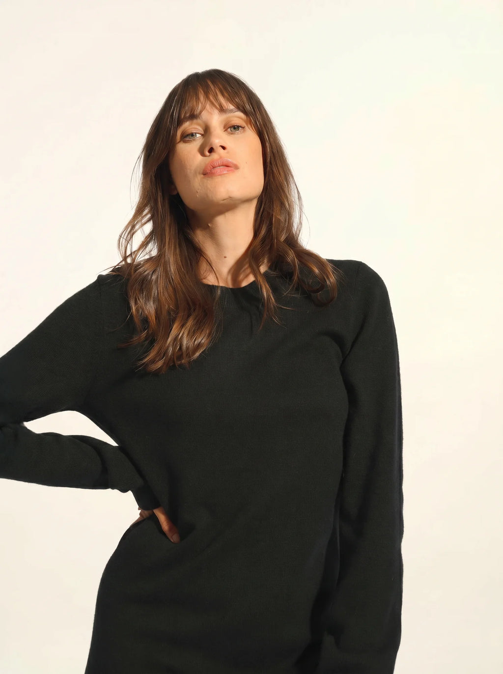 LINA Dress Crew Neck Black