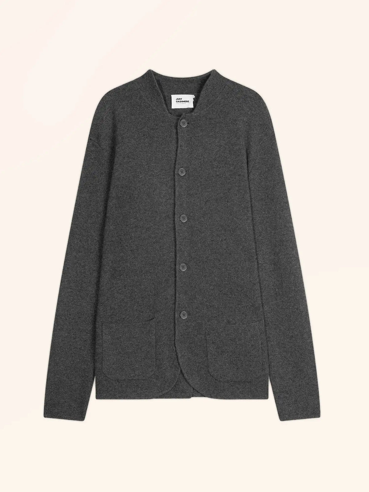 ANNA Jacket Buttoned Mandarin Collar Heather Charcoal
