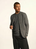 ANNA Jacket Buttoned Mandarin Collar Heather Charcoal