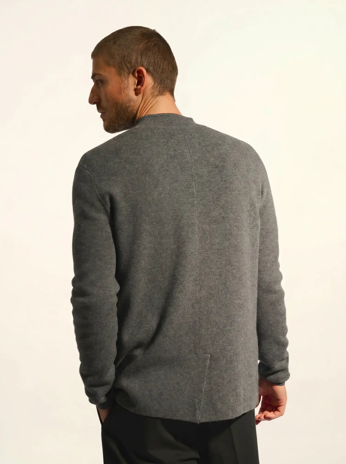ANNA Jacket Buttoned Mandarin Collar Heather Charcoal