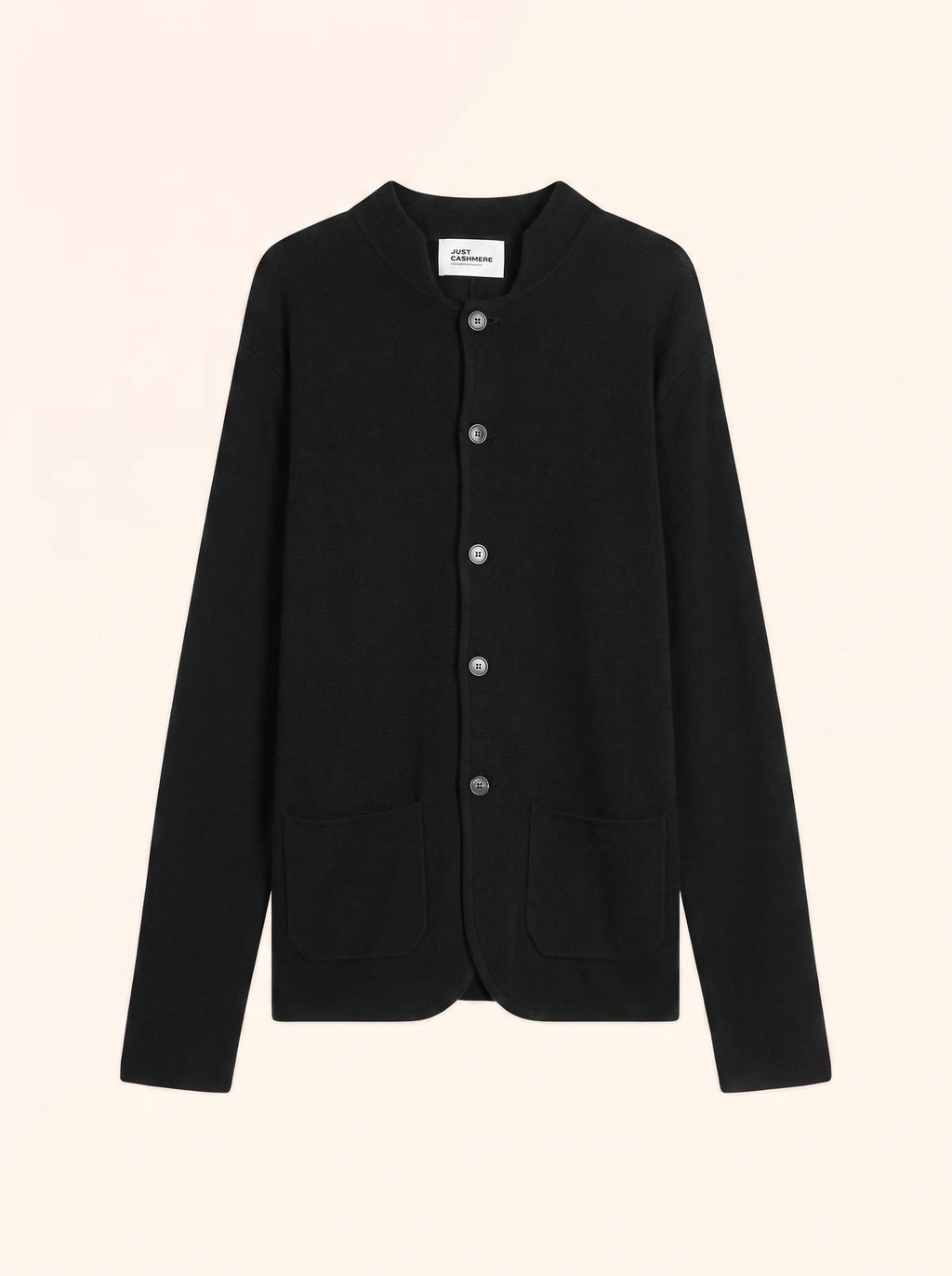 ANNA Veste Boutonnée Col Mao Noir