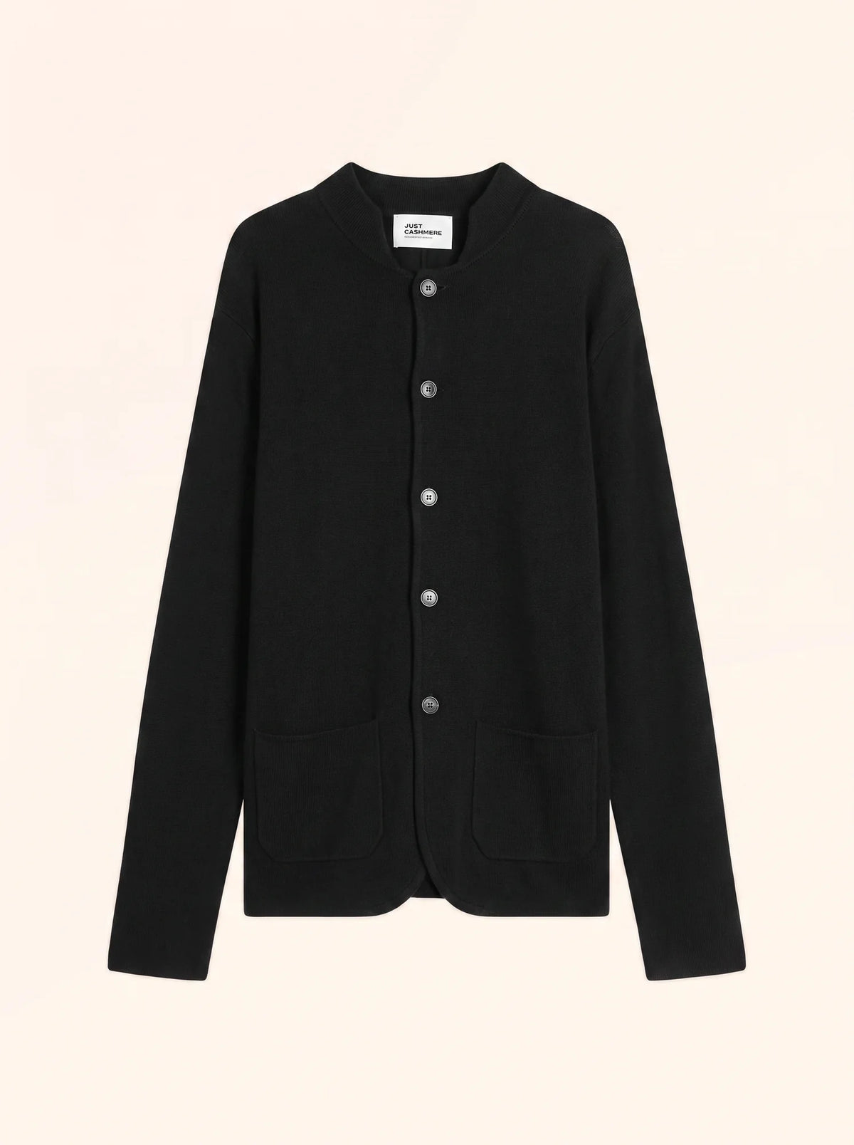 ANNA Veste Boutonnée Col Mao Noir