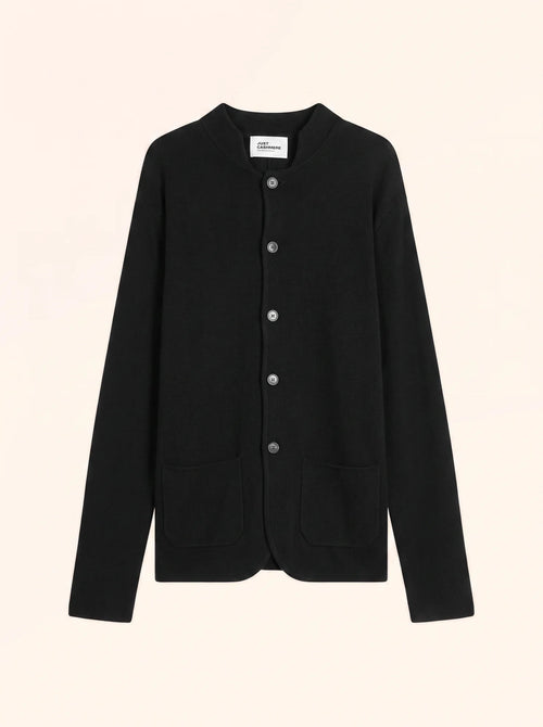 ANNA Jacket Buttoned Mandarin Collar Black