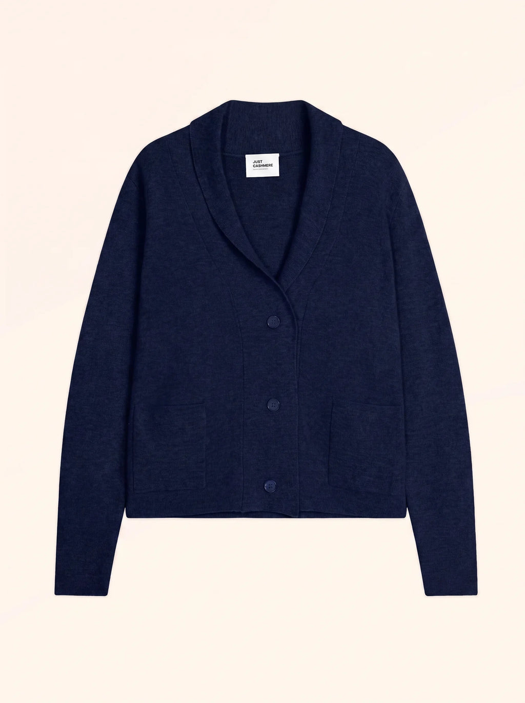 MILA Veste Boutonnée Col Châle Bleu Marine
