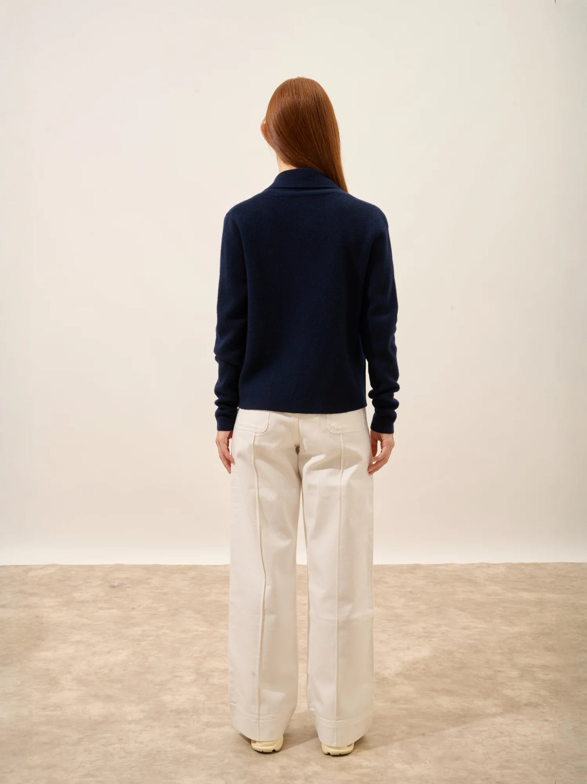 MILA Veste Boutonnée Col Châle Bleu Marine