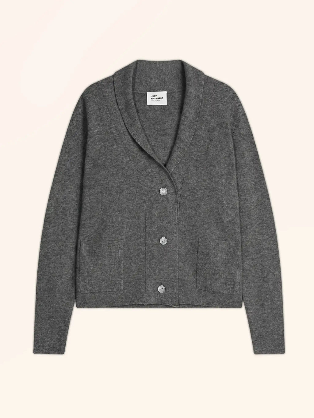 MILA Jacket Buttoned Shawl Collar Heather Charcoal