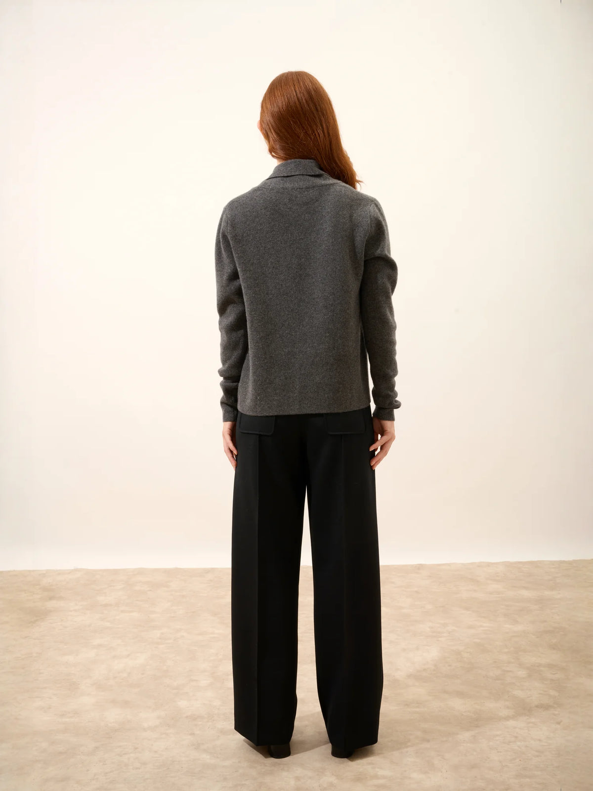 MILA Jacket Buttoned Shawl Collar Heather Charcoal