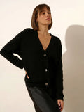 ADELE Cardigan Col V Noir