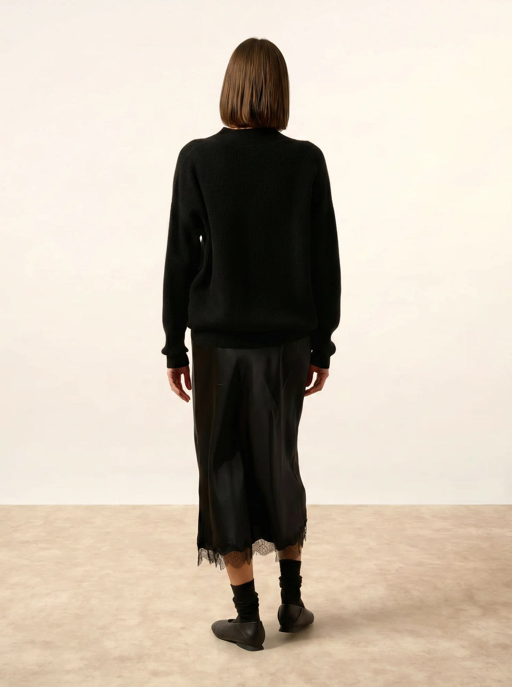 ADELE Cardigan Col V Noir