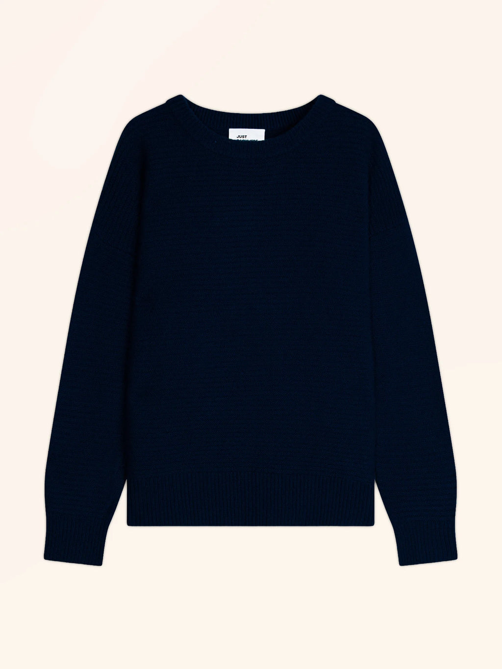 LOUNA Pull Col Rond 4 Fils Bleu Marine