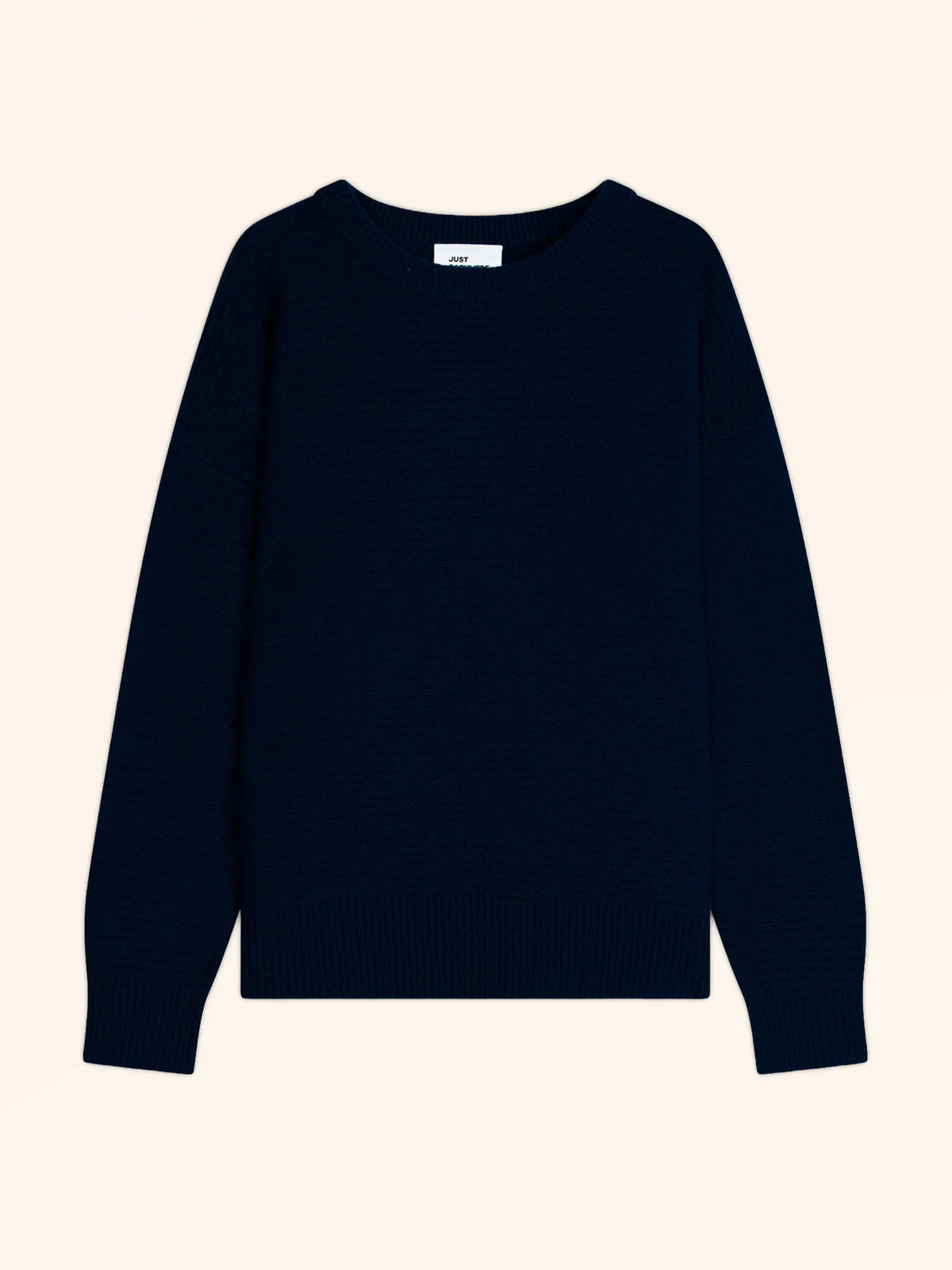 LOUNA Pull Col Rond 4 Fils Bleu Marine