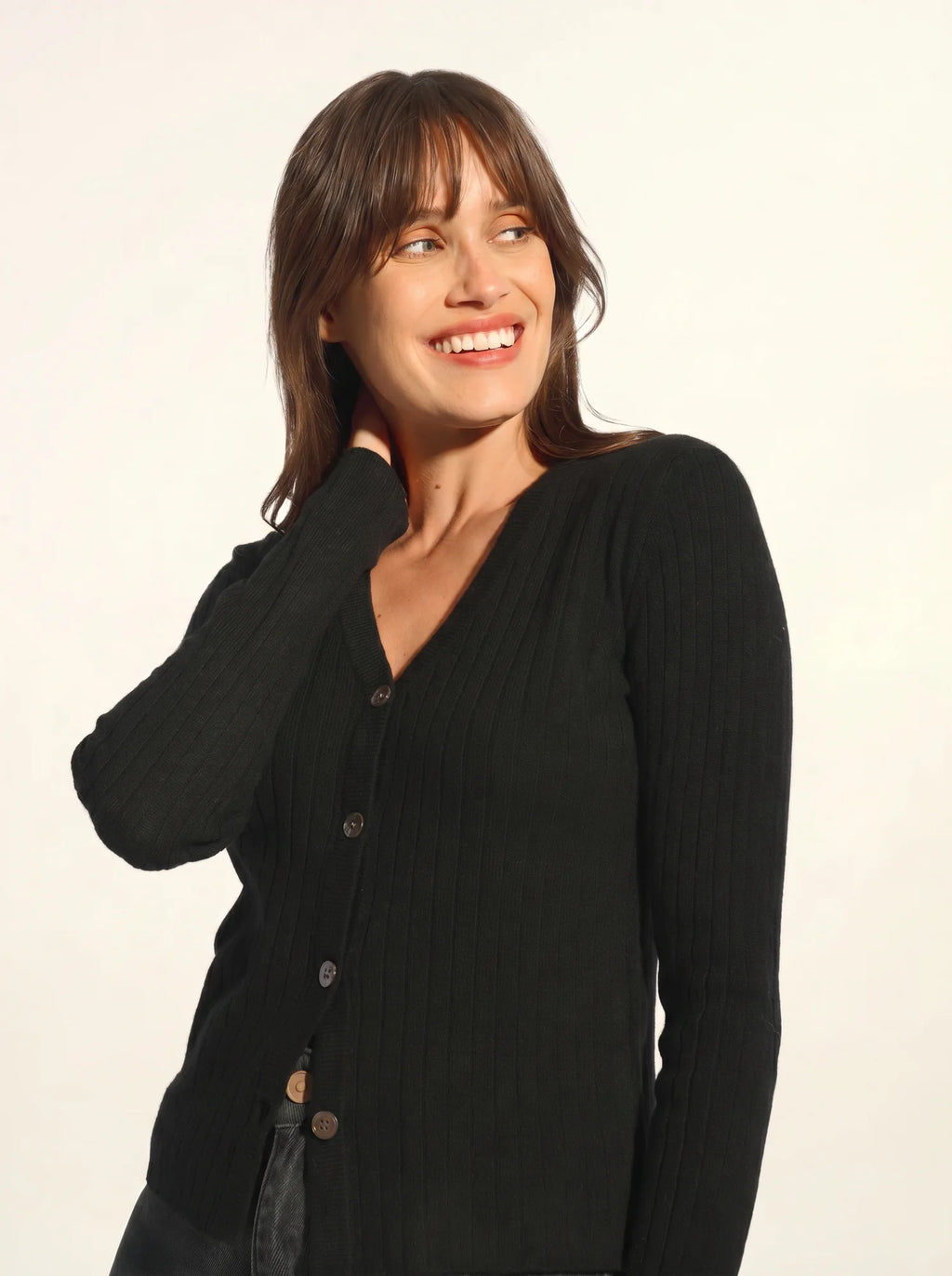 CAMILLE Cardigan V-Neck Black