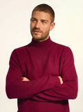 EVA Pull Col Montant Bordeaux