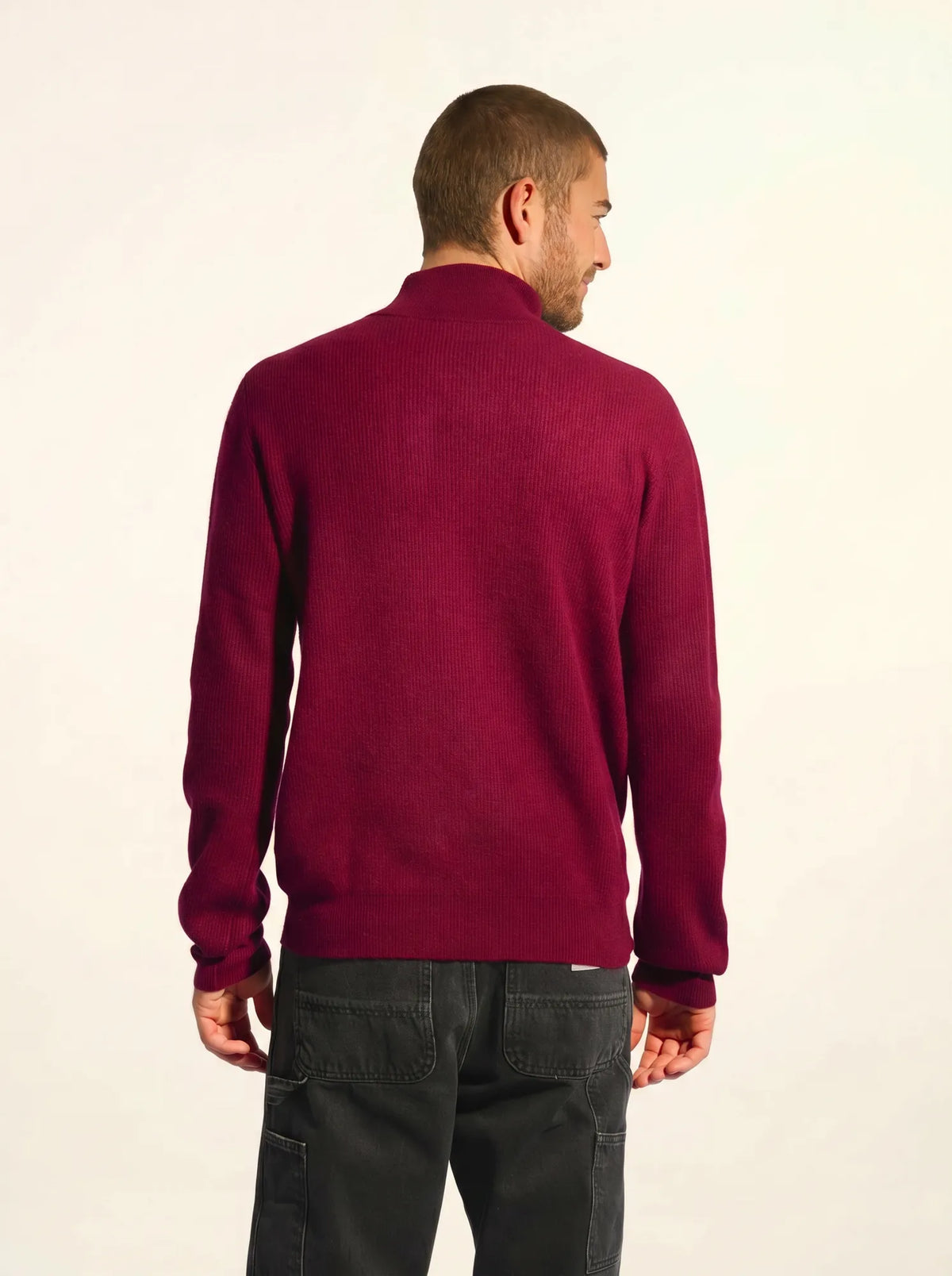 EVA Pull Col Montant Bordeaux