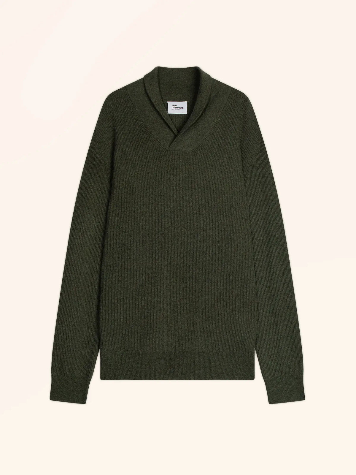 NINA Sweater Shawl Collar Heather Khaki