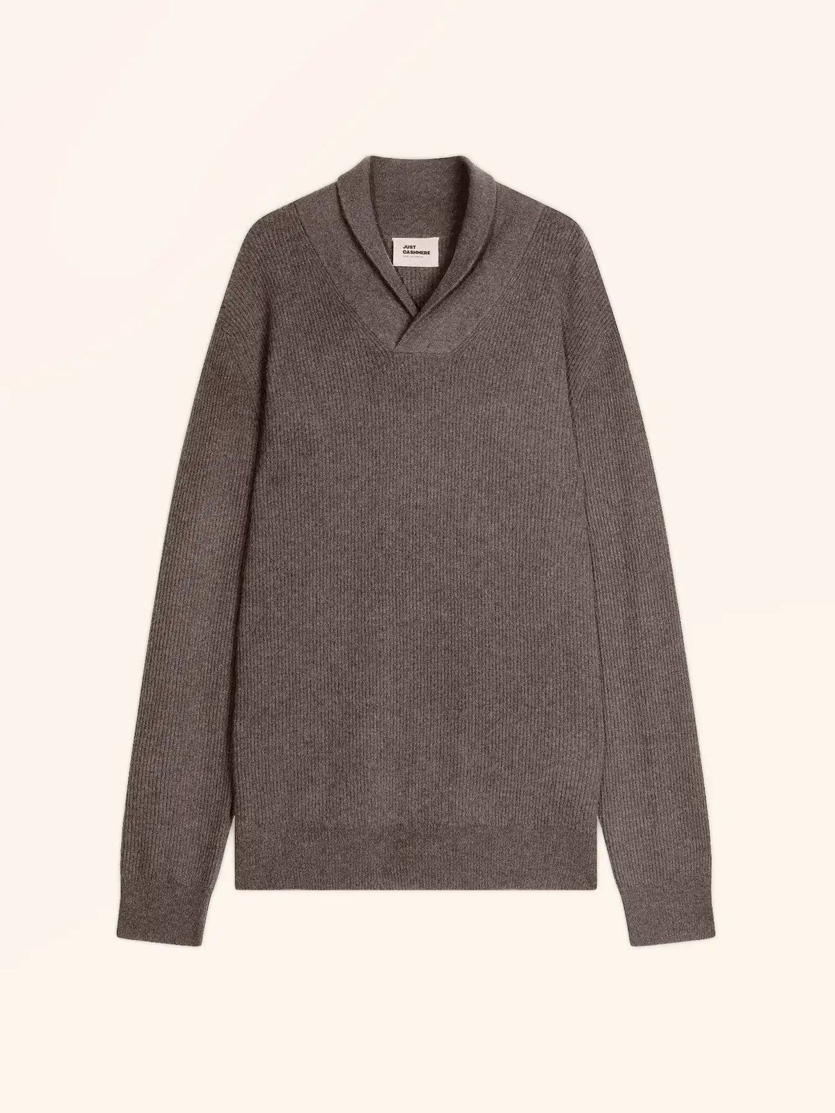 NINA Sweater Shawl Collar Heather Taupe
