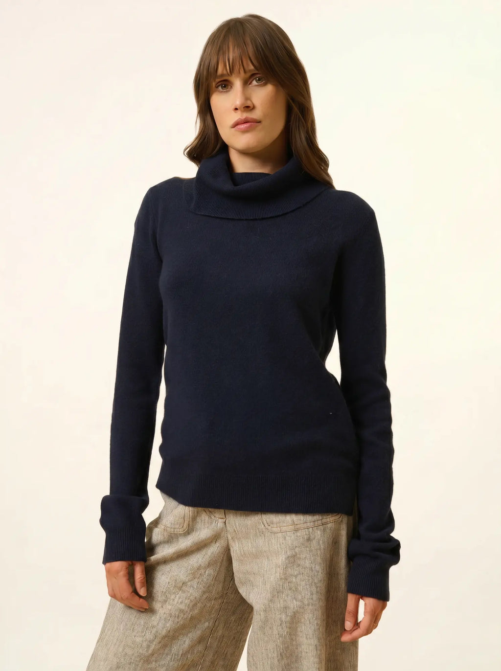 DONATELLA Pullover Rollkragen Marineblau