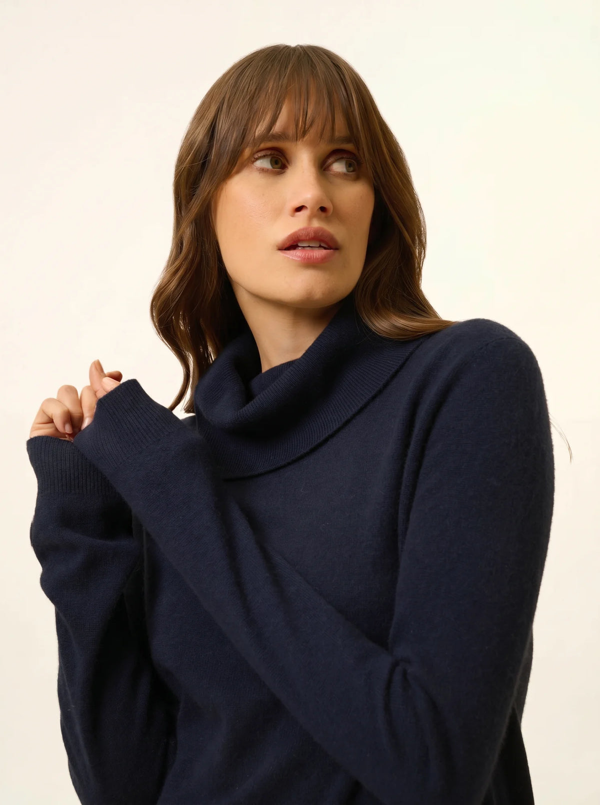 DONATELLA Pullover Rollkragen Marineblau