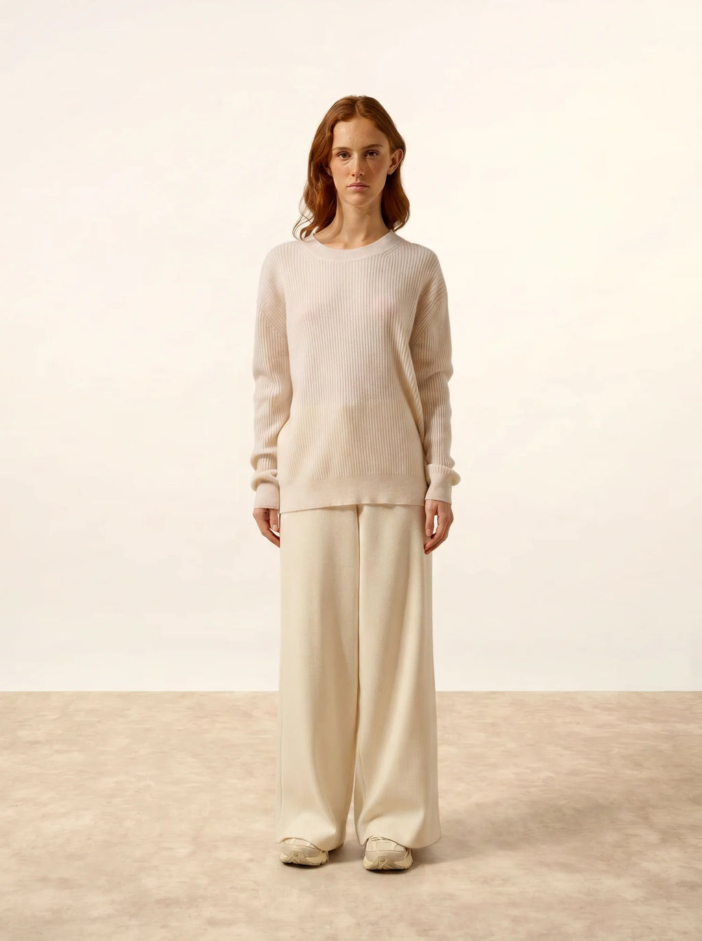 CHARLINE Pullover Rundhalsausschnitt Schneeweiß
