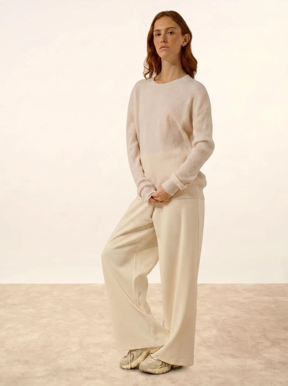 CHARLINE Pullover Rundhalsausschnitt Schneeweiß