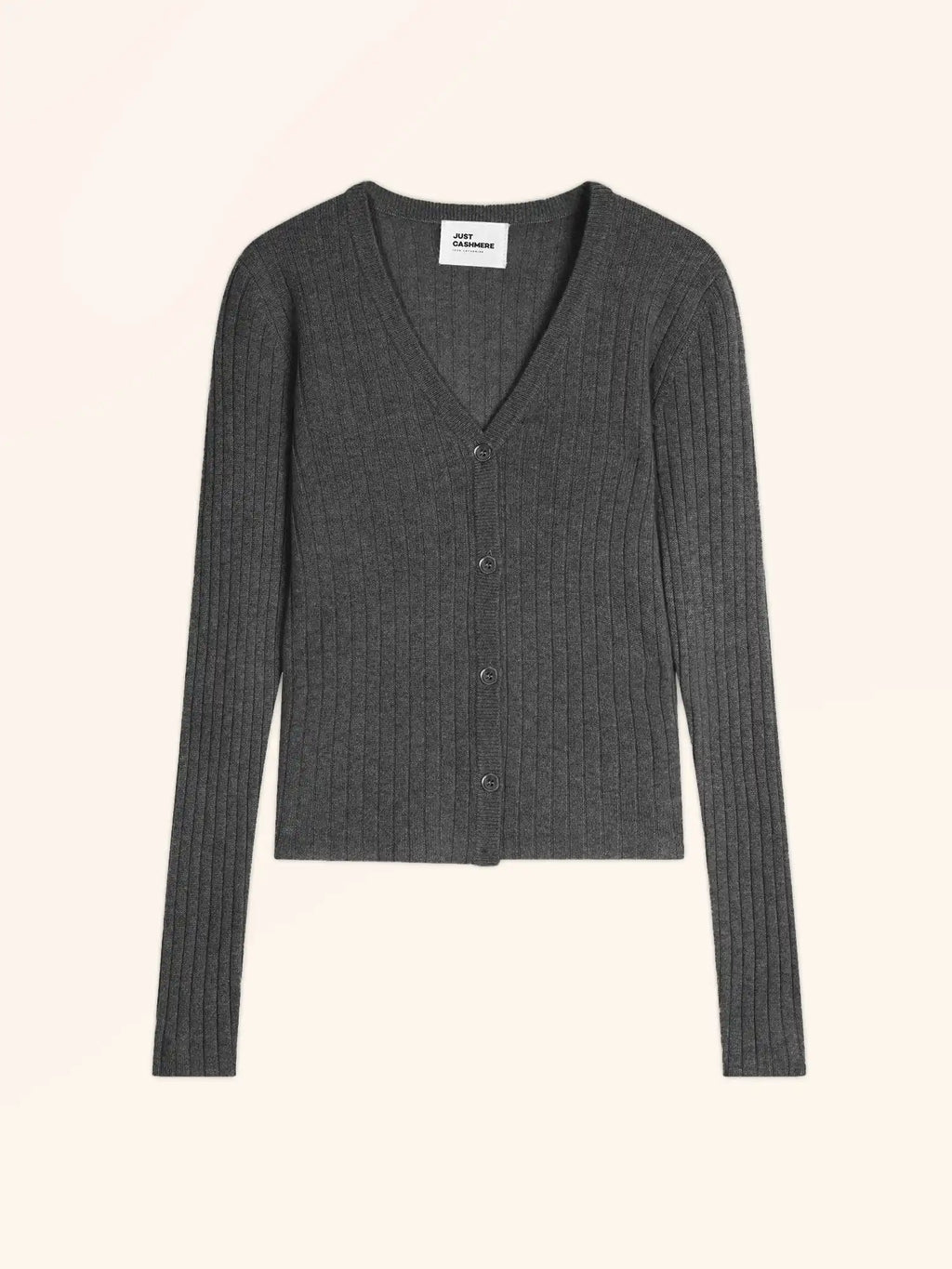 CAMILLE Cardigan V-Neck Heather Charcoal