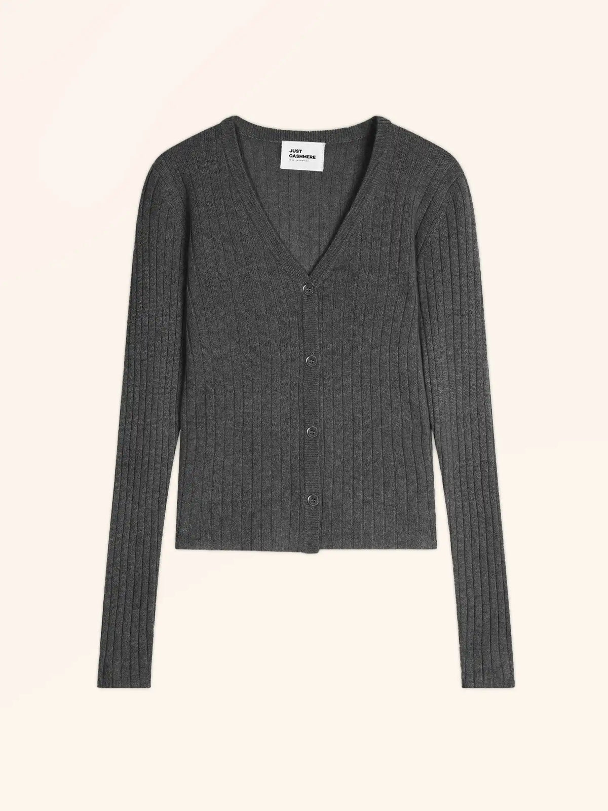 CAMILLE Cardigan Col V Anthracite Chiné
